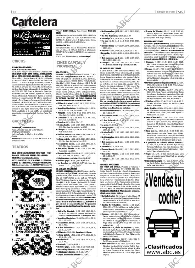 ABC SEVILLA 20-04-2003 página 74