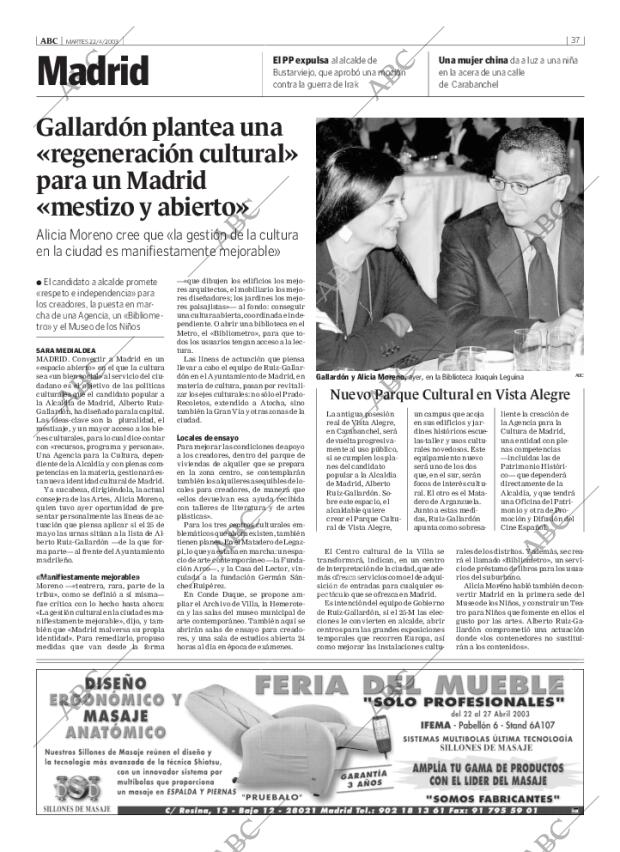 ABC MADRID 22-04-2003 página 37