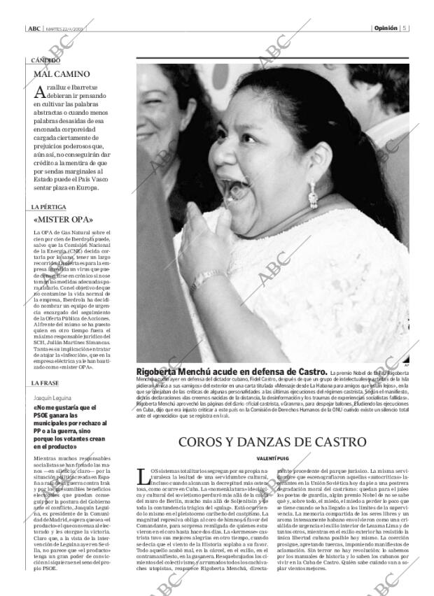 ABC MADRID 22-04-2003 página 5