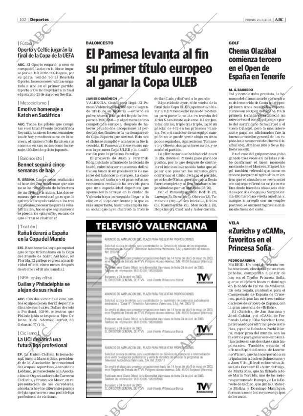 ABC MADRID 25-04-2003 página 102