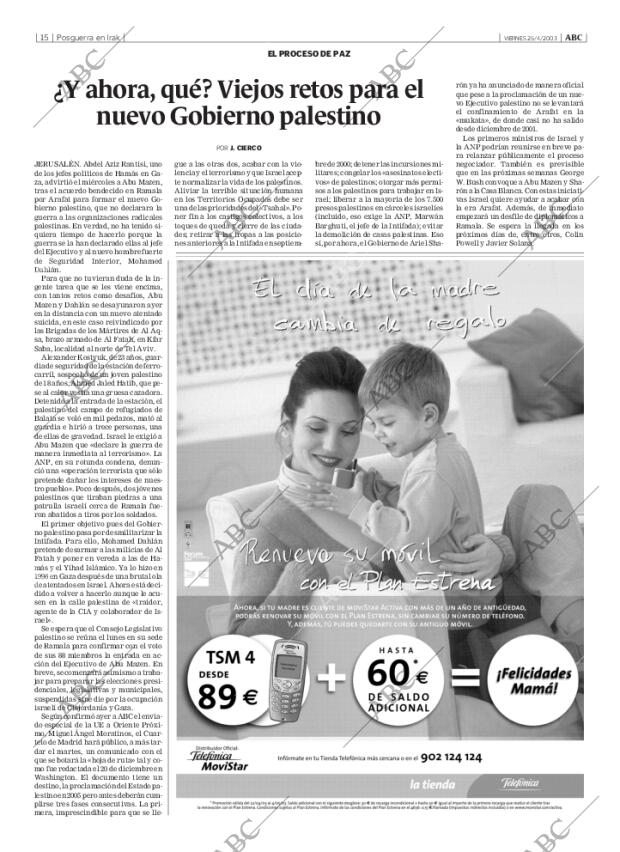 ABC MADRID 25-04-2003 página 15