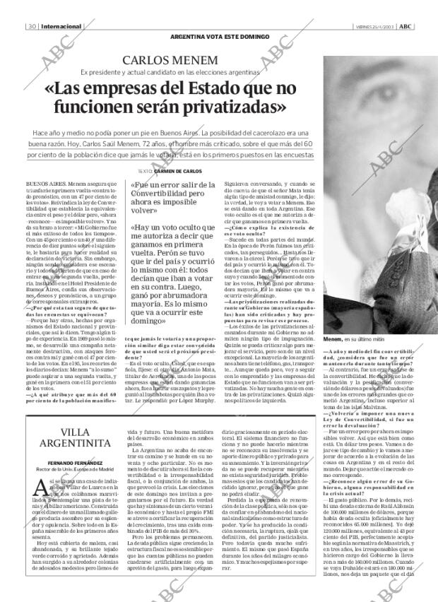 ABC MADRID 25-04-2003 página 30