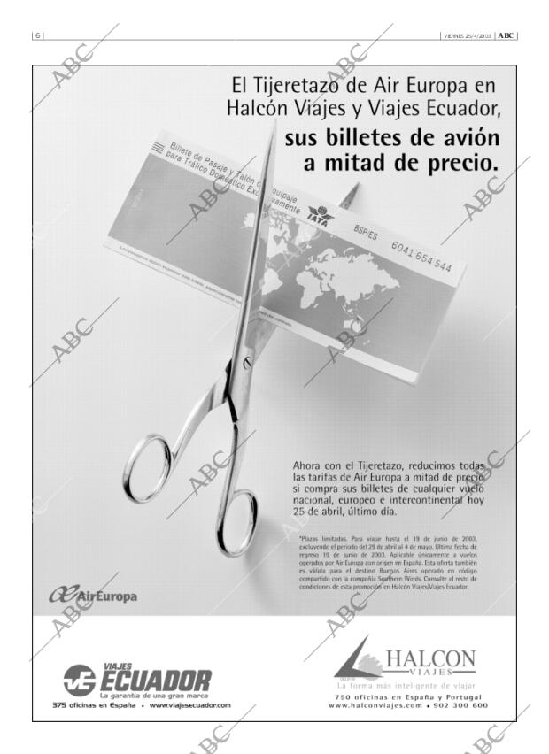 ABC MADRID 25-04-2003 página 6