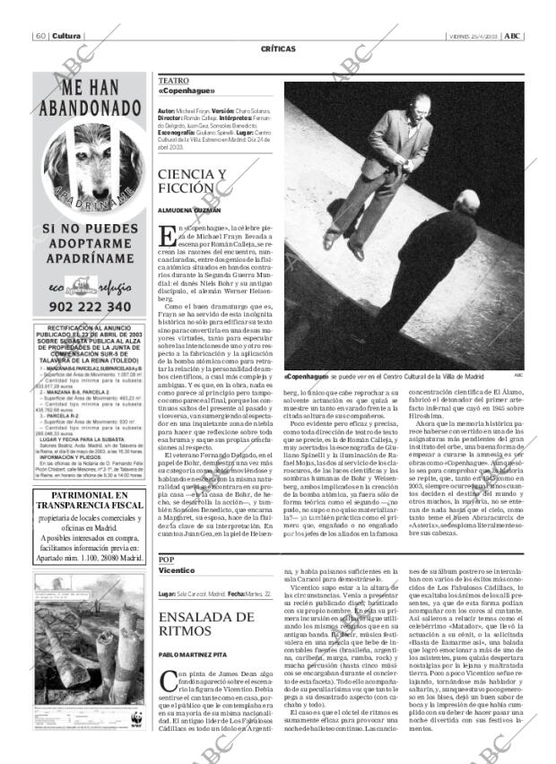 ABC MADRID 25-04-2003 página 60