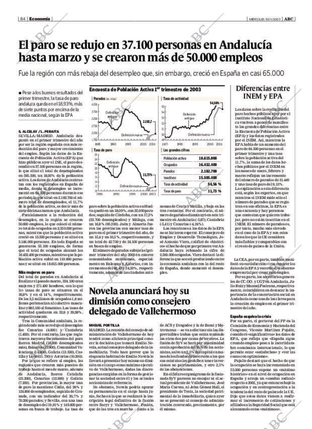 ABC SEVILLA 30-04-2003 página 84
