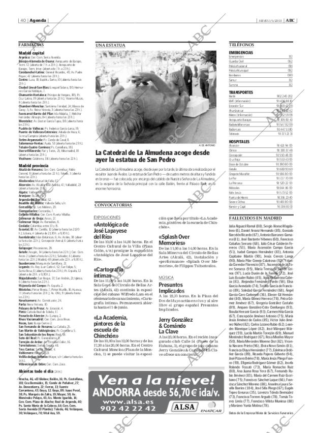 ABC MADRID 01-05-2003 página 40