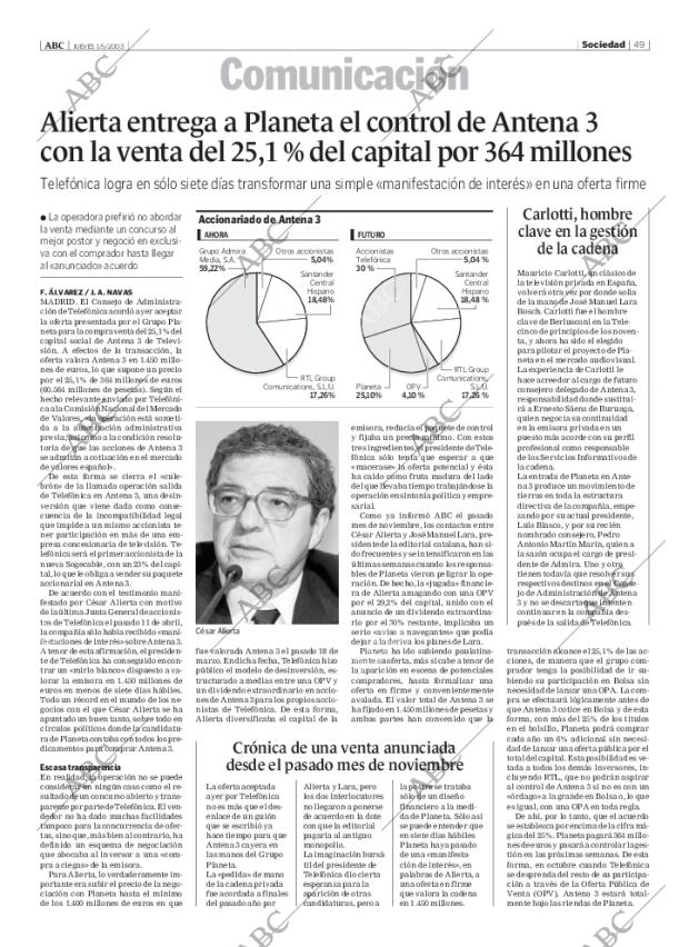 ABC MADRID 01-05-2003 página 49
