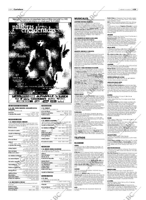 ABC MADRID 01-05-2003 página 64