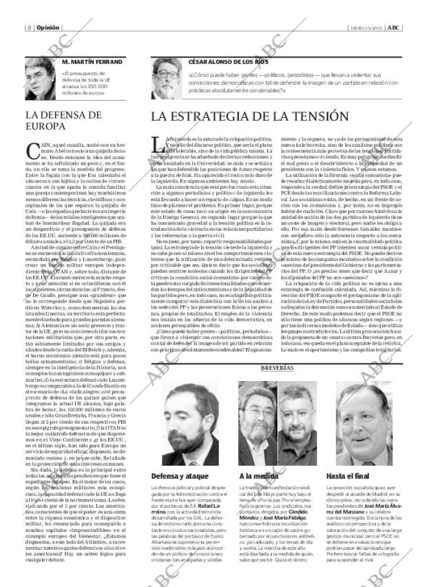 ABC MADRID 01-05-2003 página 8