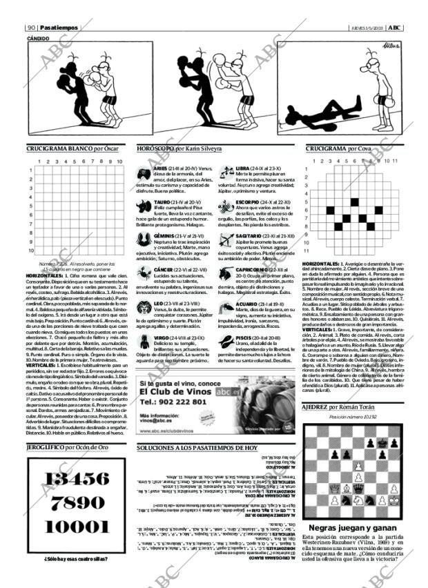 ABC MADRID 01-05-2003 página 90