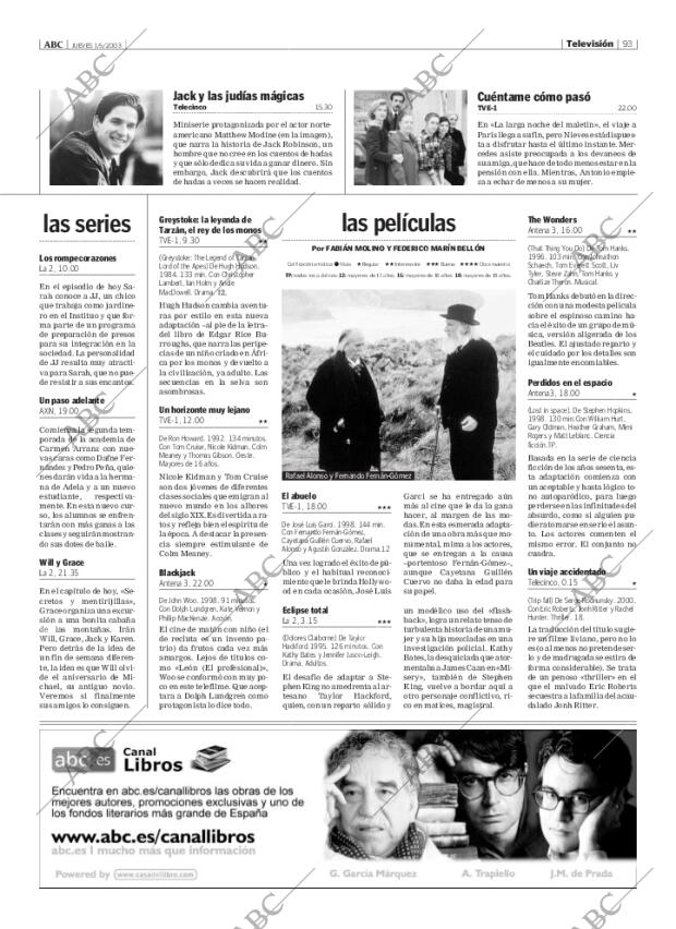 ABC MADRID 01-05-2003 página 93
