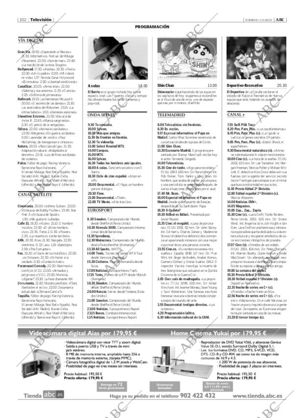 ABC MADRID 04-05-2003 página 102