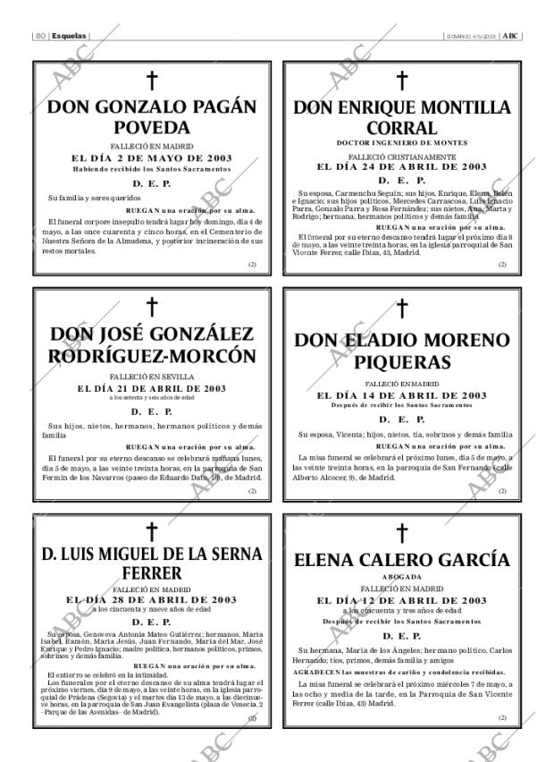 ABC MADRID 04-05-2003 página 80