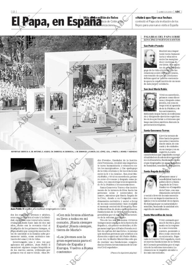 ABC MADRID 05-05-2003 página 13