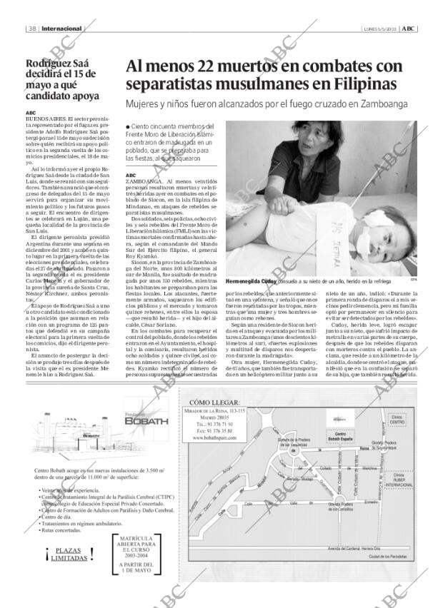 ABC MADRID 05-05-2003 página 38
