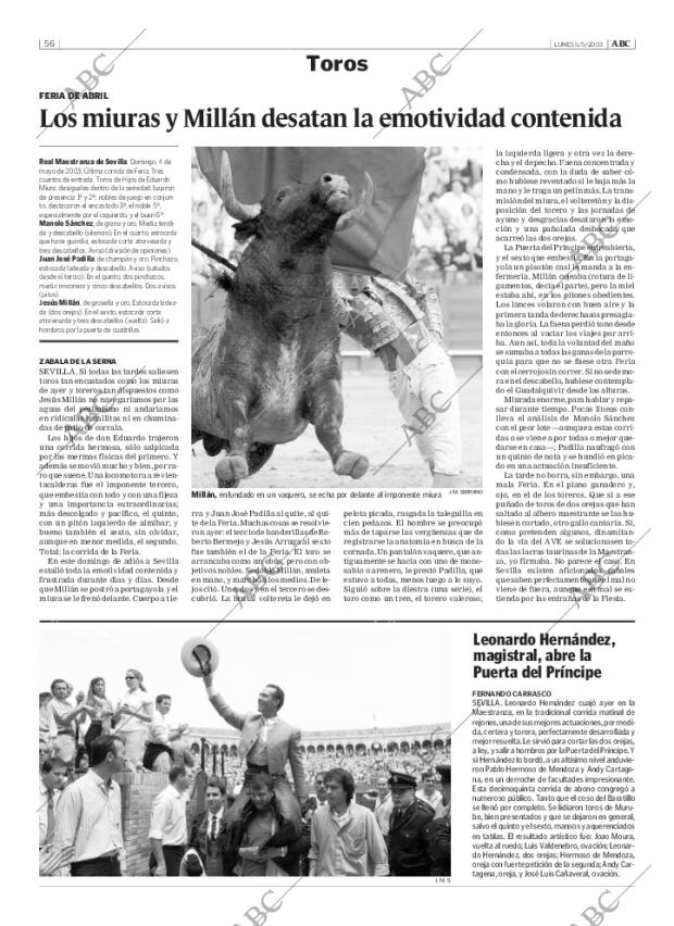 ABC MADRID 05-05-2003 página 56