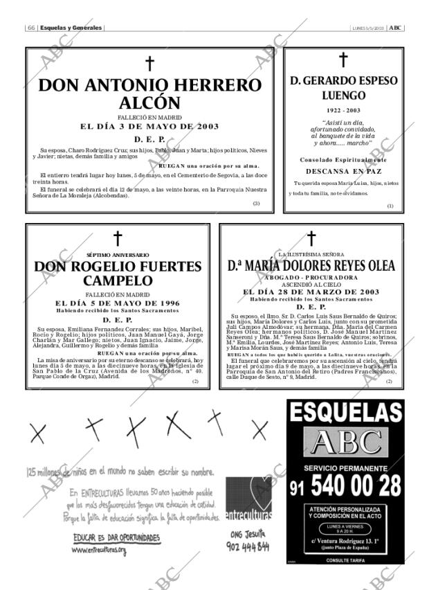 ABC MADRID 05-05-2003 página 66