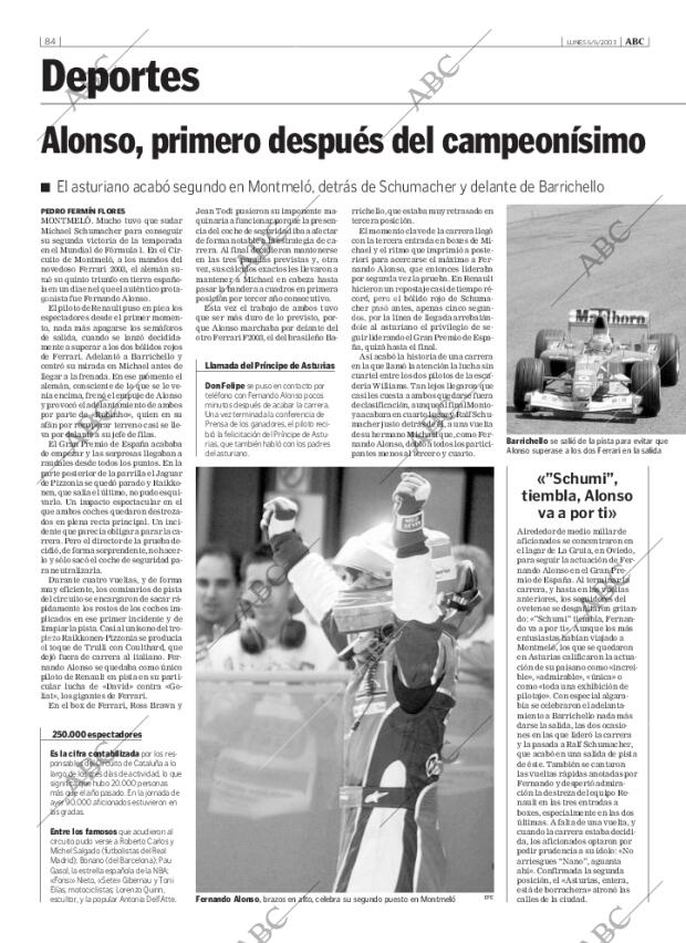 ABC MADRID 05-05-2003 página 84