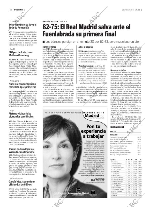 ABC MADRID 05-05-2003 página 98