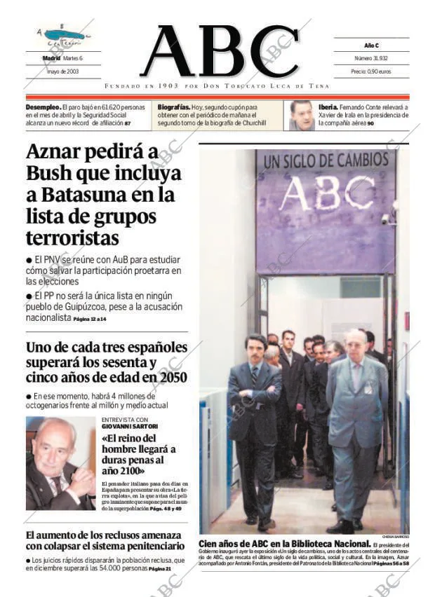 ABC MADRID 06-05-2003 página 1