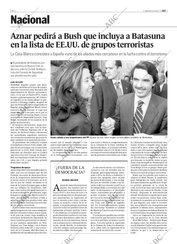 ABC MADRID 06-05-2003 página 12