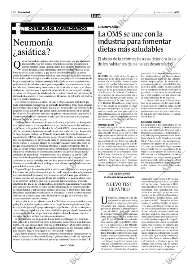 ABC MADRID 10-05-2003 página 56