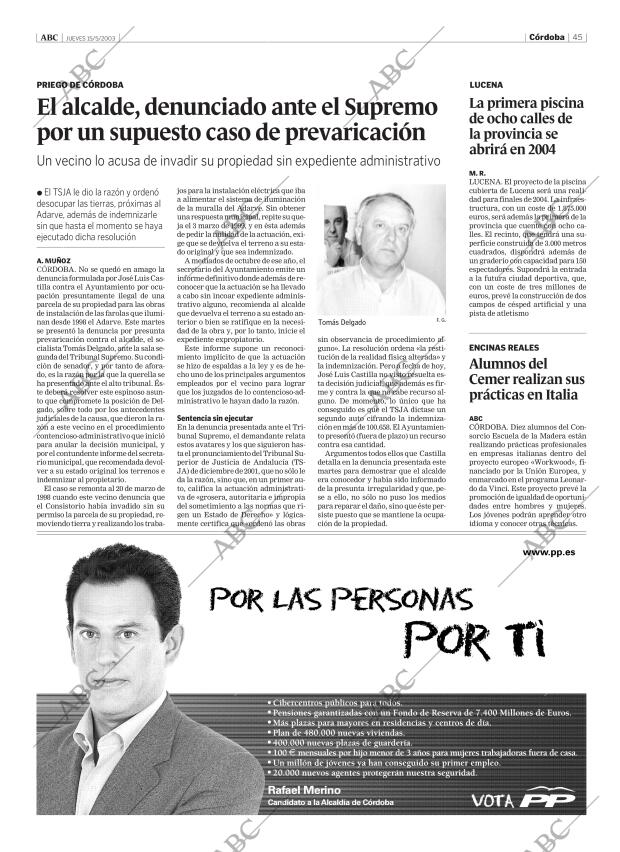 ABC CORDOBA 15-05-2003 página 45