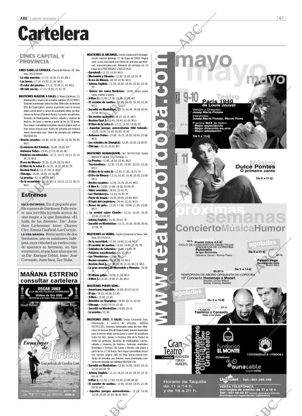 ABC CORDOBA 15-05-2003 página 67