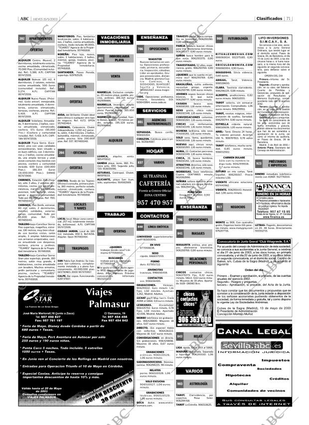 ABC CORDOBA 15-05-2003 página 71