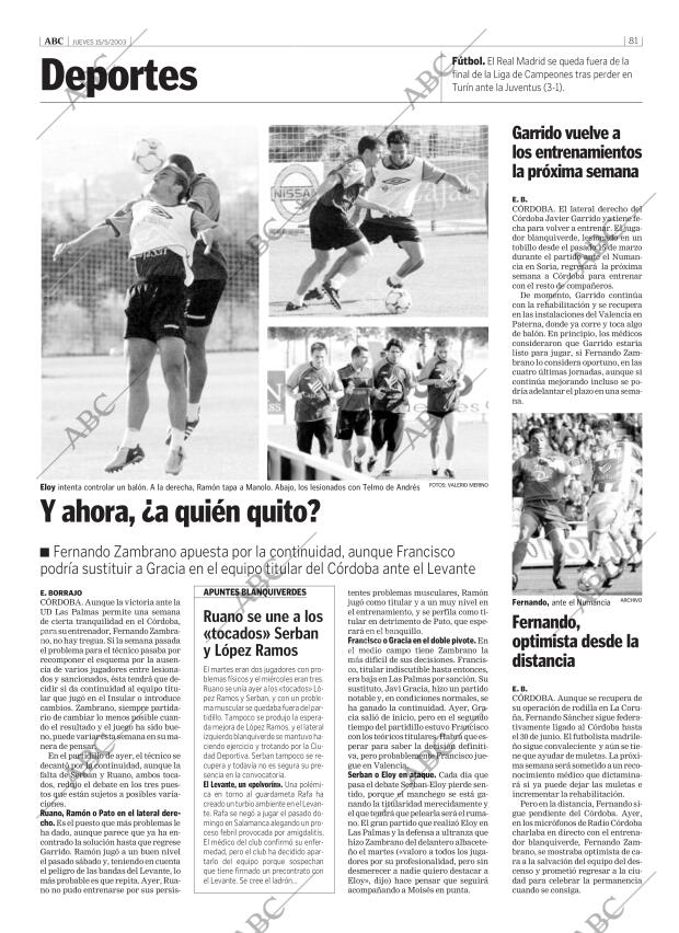 ABC CORDOBA 15-05-2003 página 81