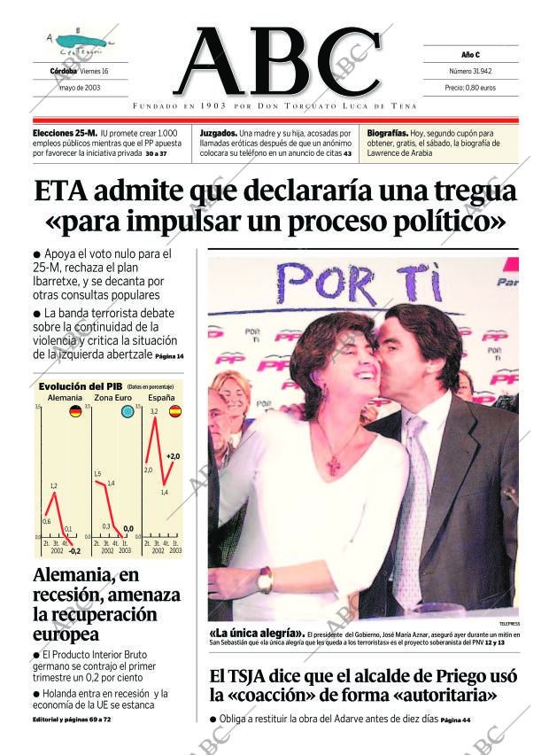 ABC CORDOBA 16-05-2003 página 1