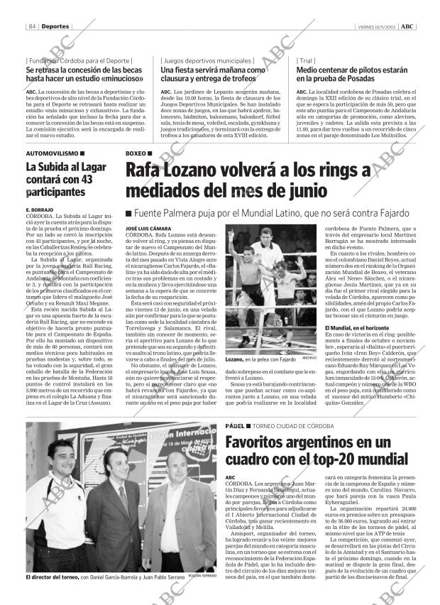 ABC CORDOBA 16-05-2003 página 84