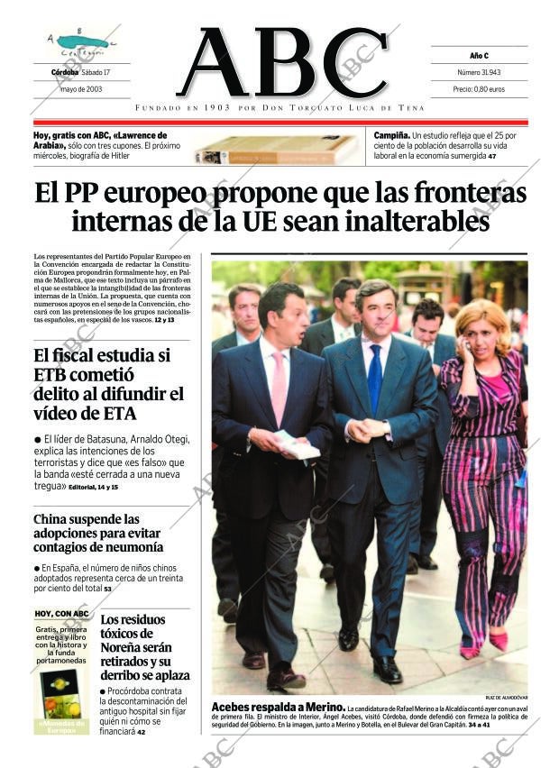 ABC CORDOBA 17-05-2003 página 1