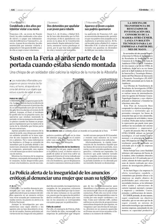 ABC CORDOBA 17-05-2003 página 45