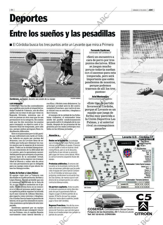 ABC CORDOBA 17-05-2003 página 84
