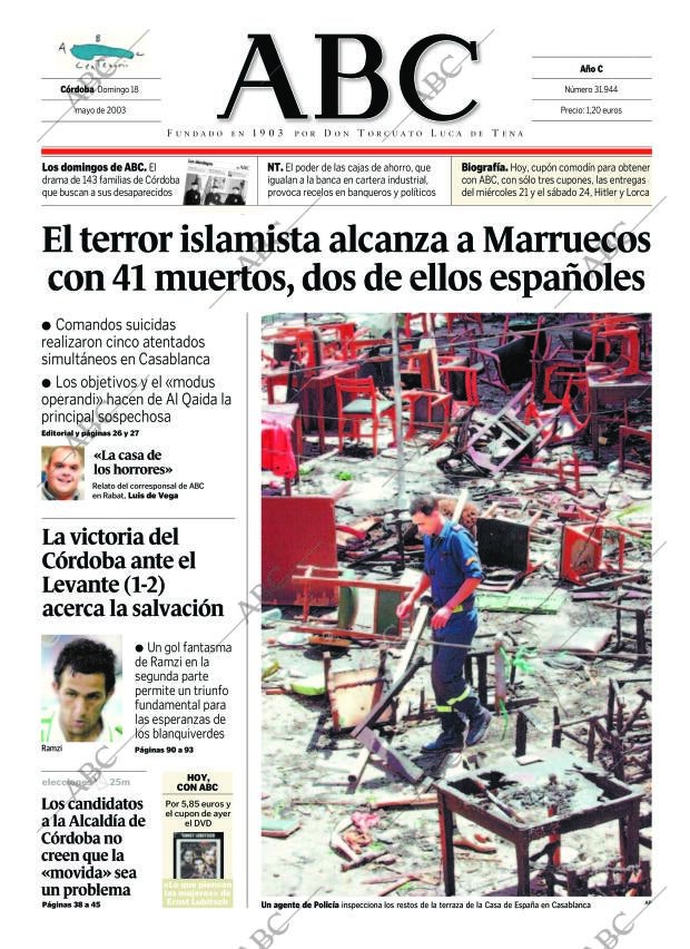 ABC CORDOBA 18-05-2003 página 1