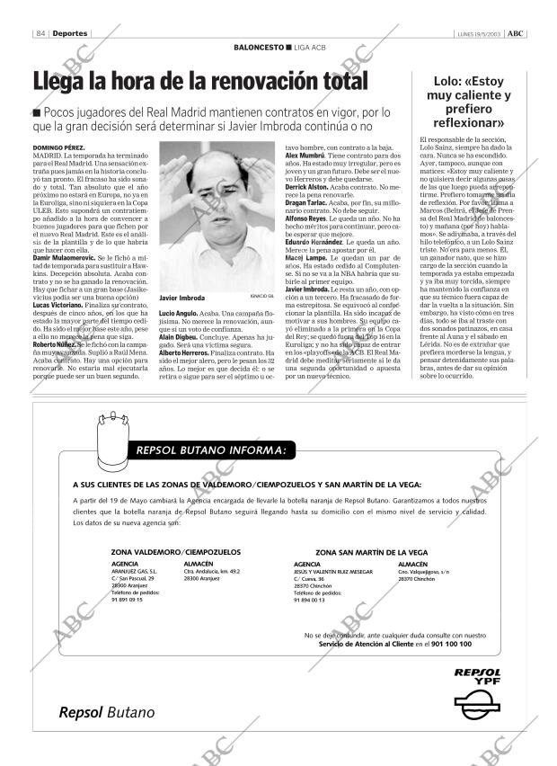 ABC CORDOBA 19-05-2003 página 84