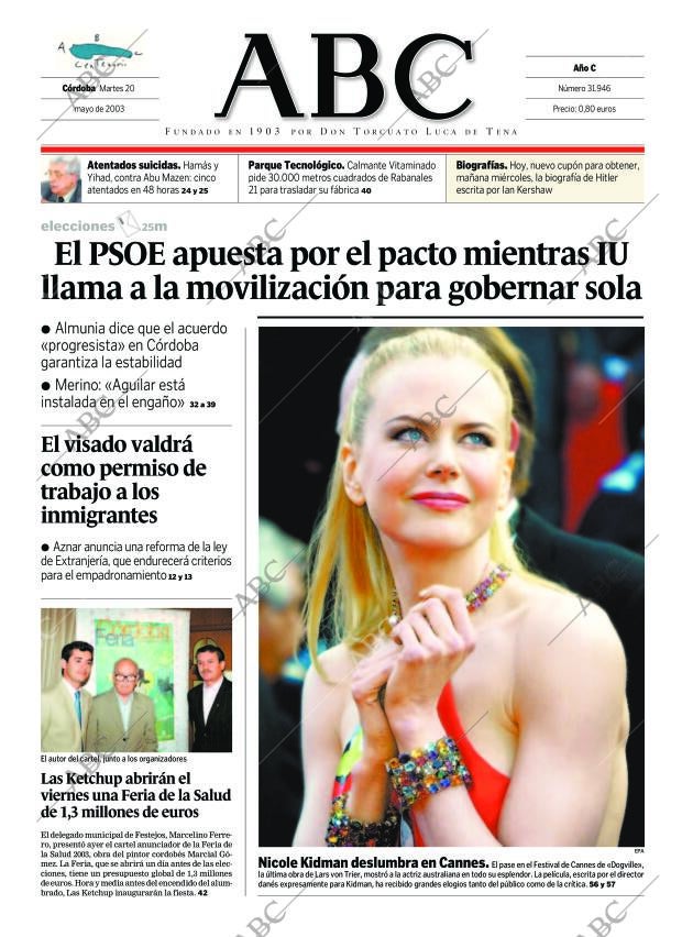 ABC CORDOBA 20-05-2003 página 1