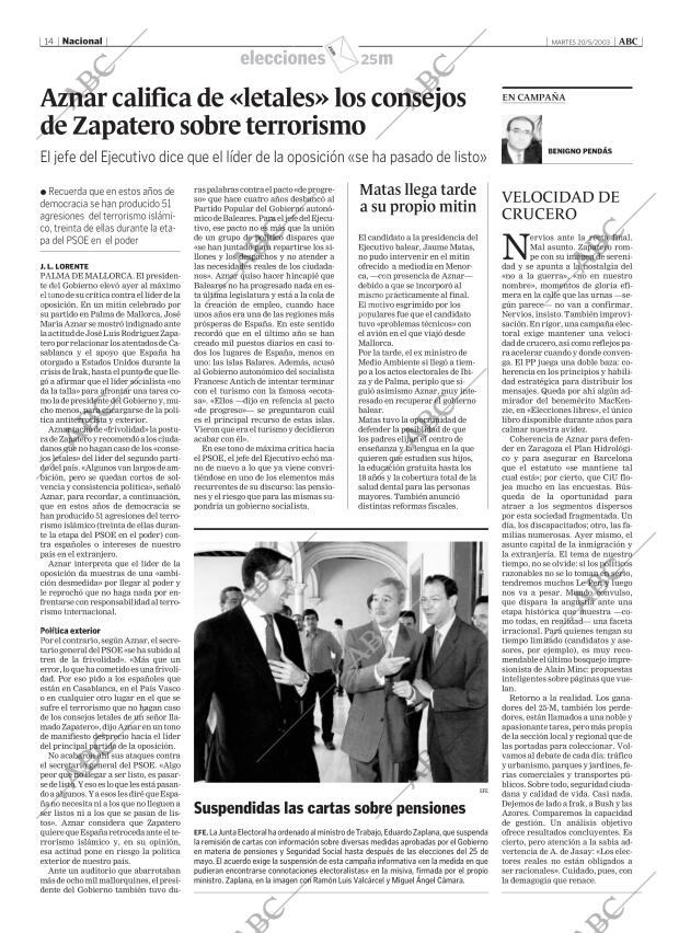 ABC CORDOBA 20-05-2003 página 14