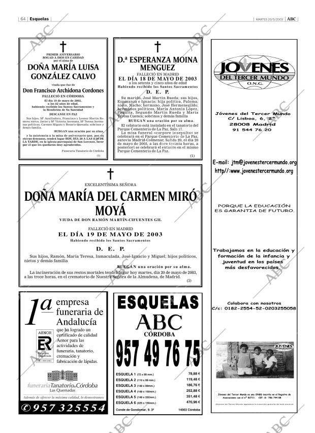 ABC CORDOBA 20-05-2003 página 64