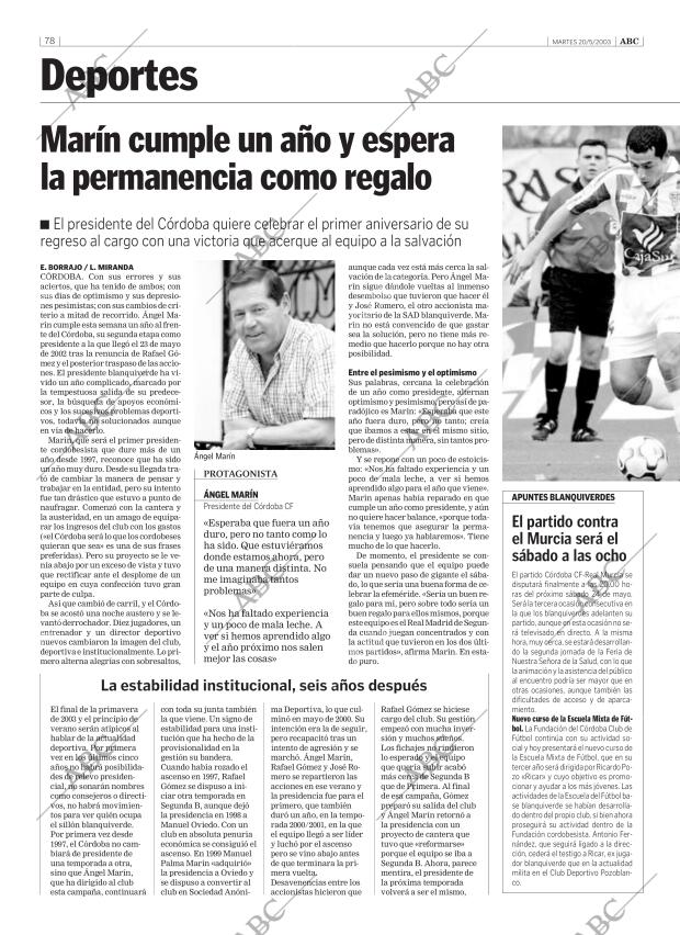 ABC CORDOBA 20-05-2003 página 78