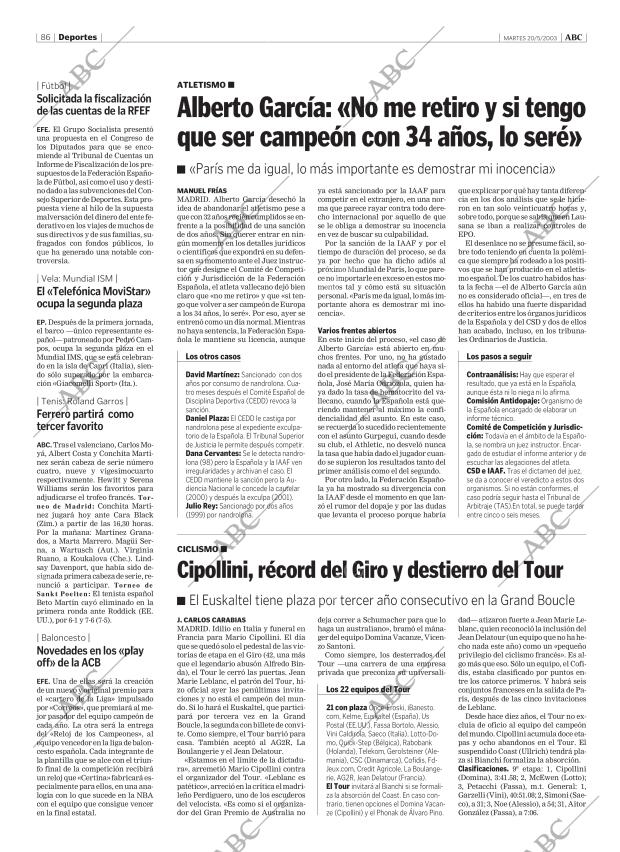 ABC CORDOBA 20-05-2003 página 86
