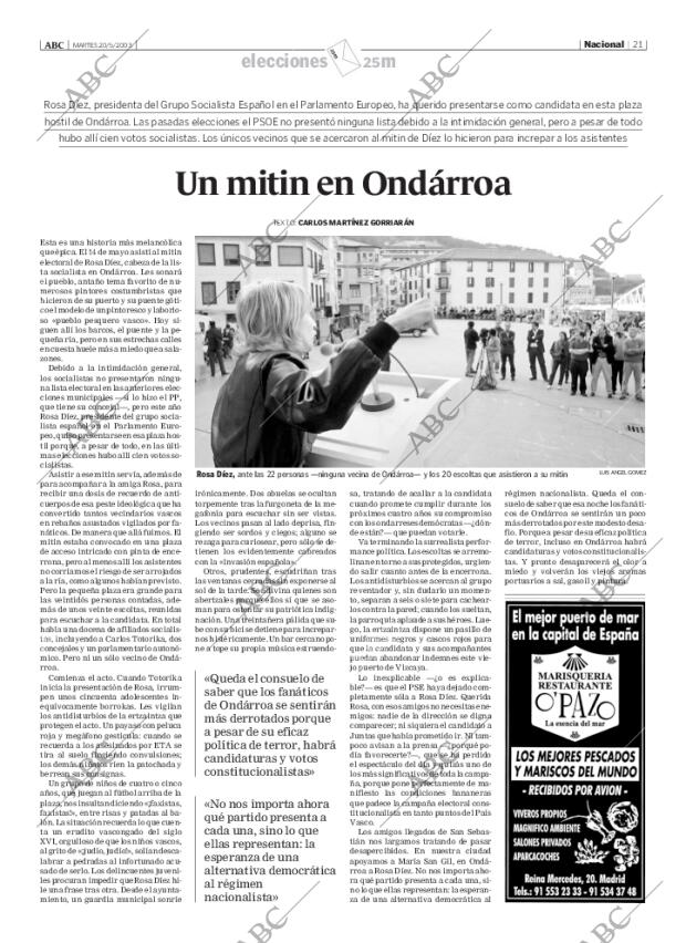 ABC MADRID 20-05-2003 página 21