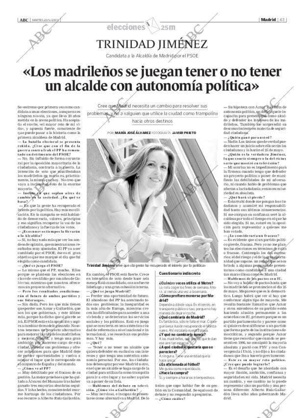 ABC MADRID 20-05-2003 página 43