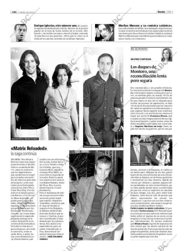 ABC MADRID 22-05-2003 página 105
