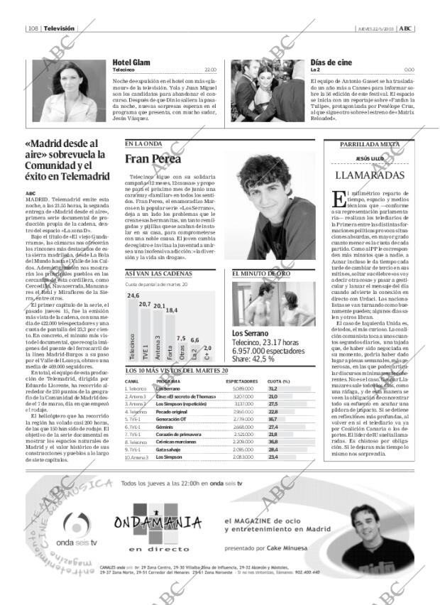 ABC MADRID 22-05-2003 página 108