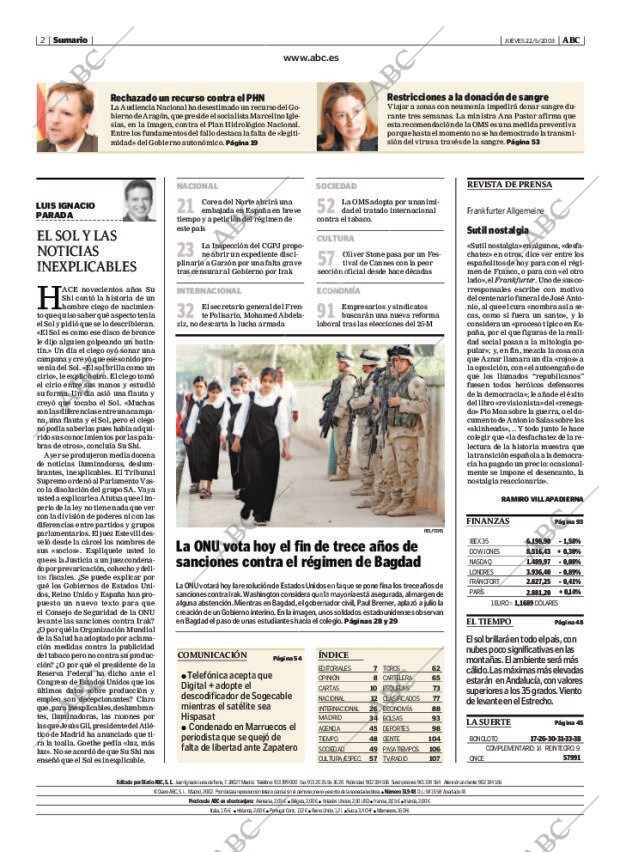 ABC MADRID 22-05-2003 página 2