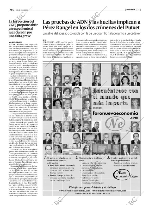 ABC MADRID 22-05-2003 página 23