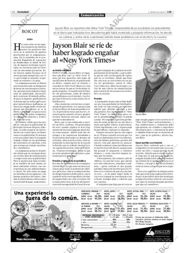 ABC MADRID 22-05-2003 página 56