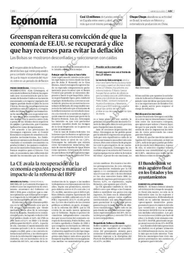 ABC MADRID 22-05-2003 página 89